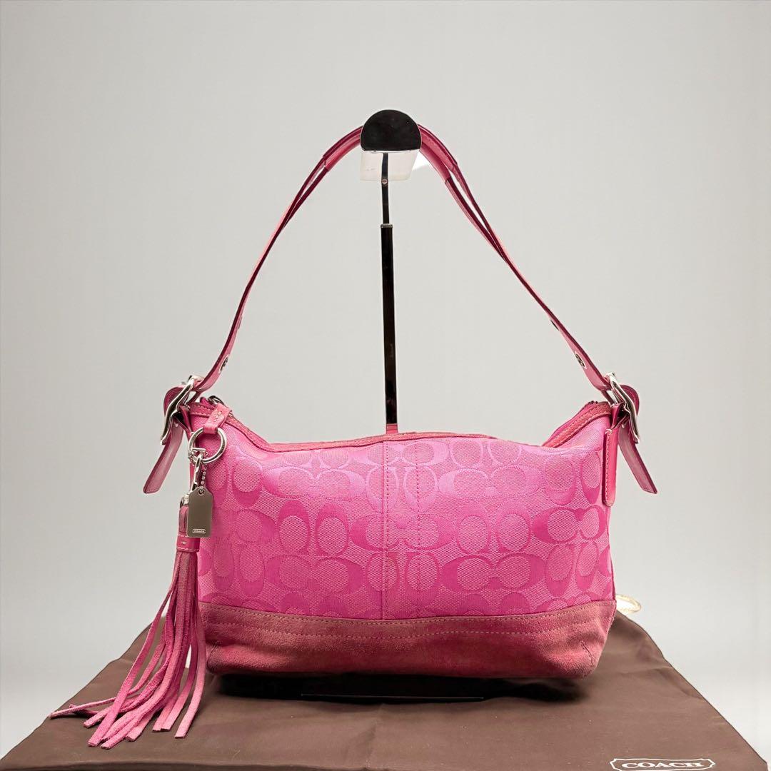 希少✨Vintage Coach Shoulder Bag Pink Y2K - メルカリ
