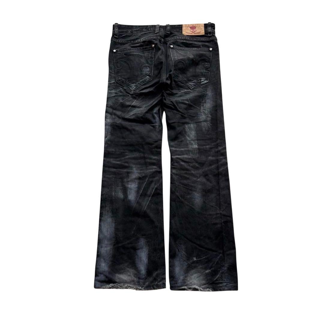 archive lagust black flare deim pants