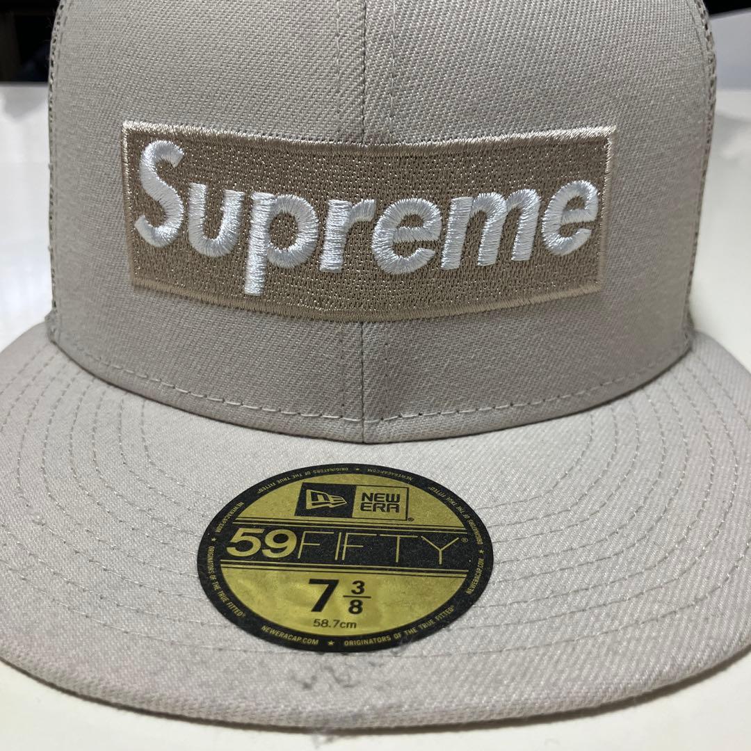 帽子 Supreme BoxLogo cap mesh back \"Stone\"