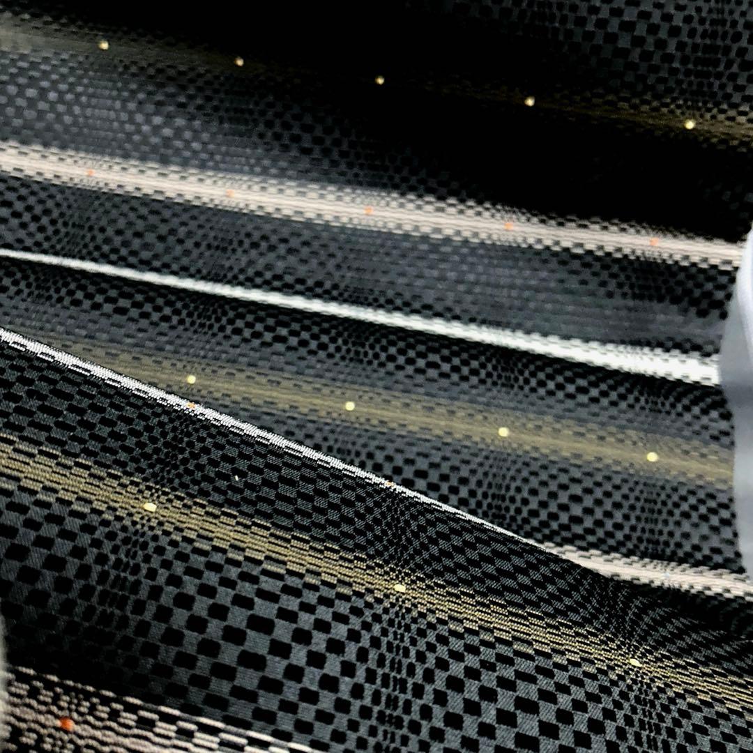 正絹　袋帯《縞　きりばめ》