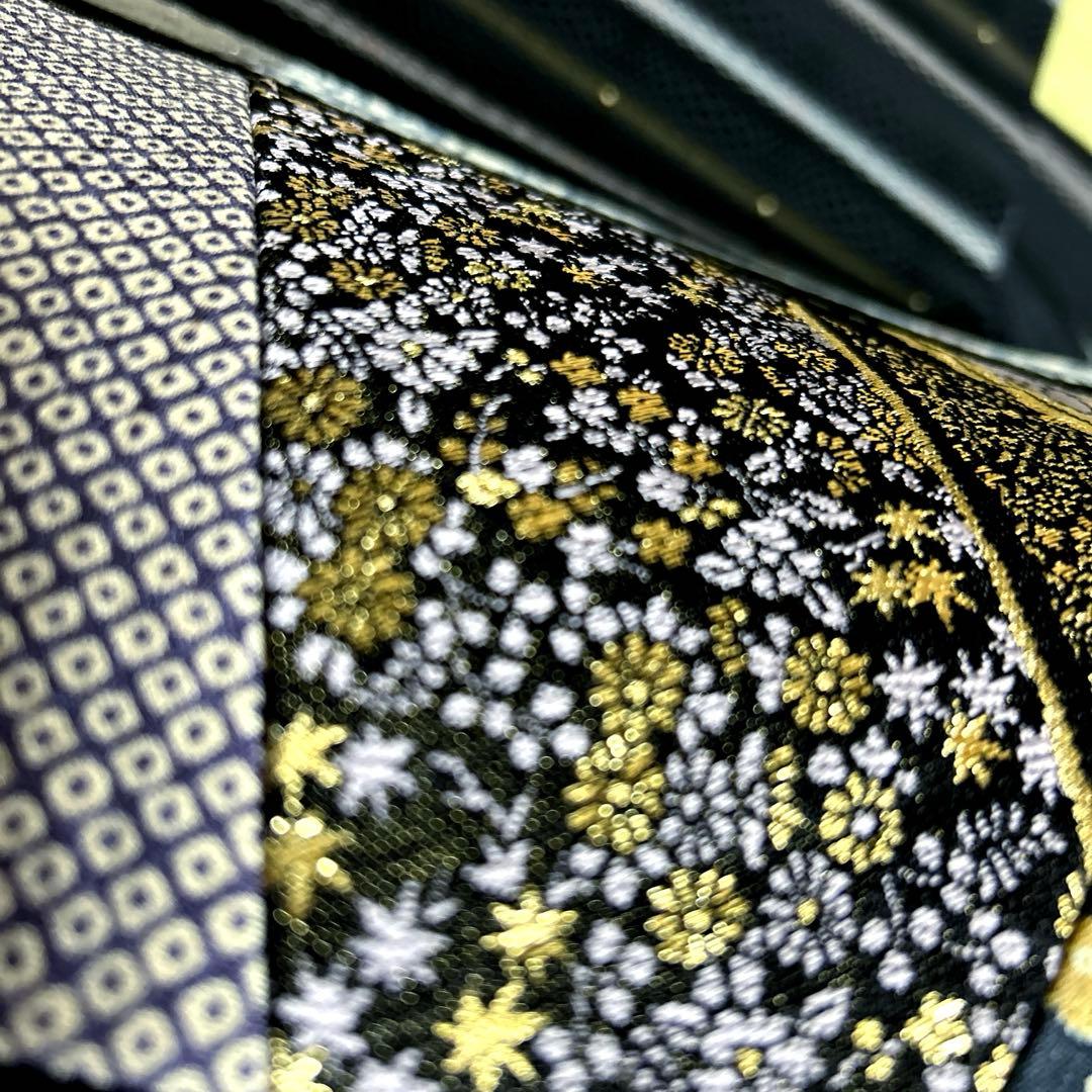 正絹　袋帯《縞　きりばめ》