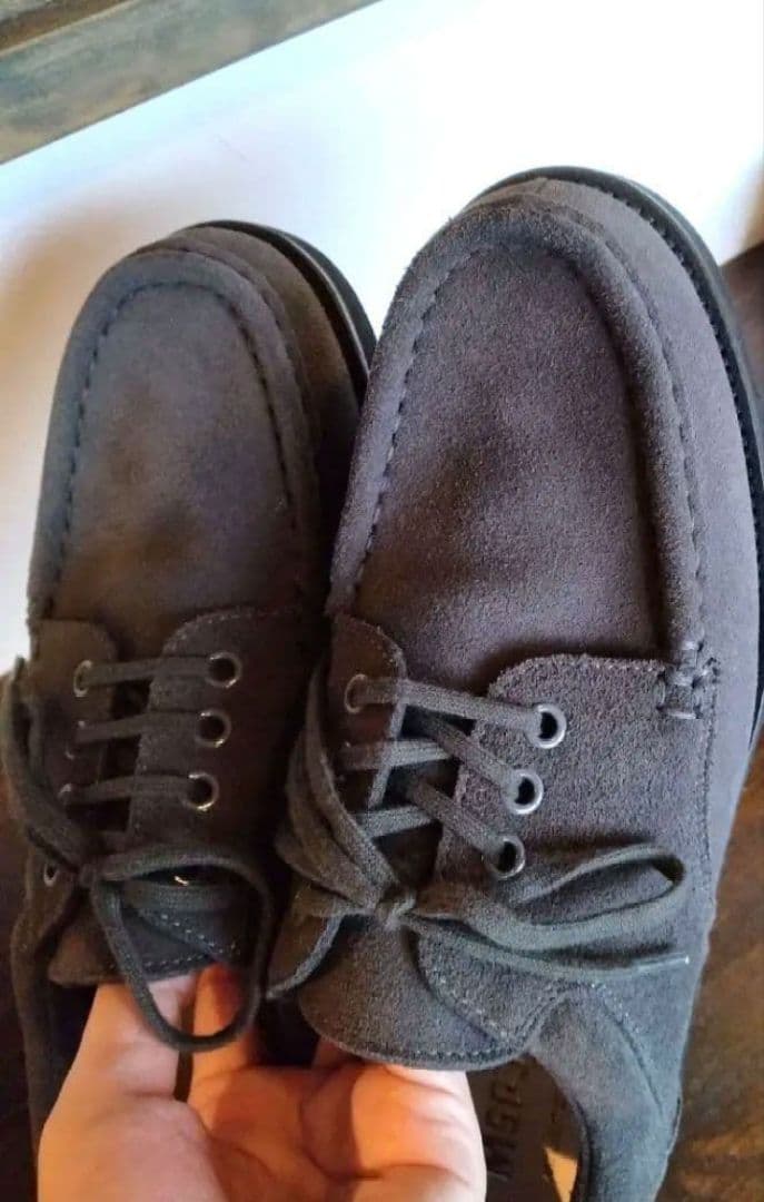 Marbot Bshop別注 モカシンシューズ ダークグレー 38 24.5cm