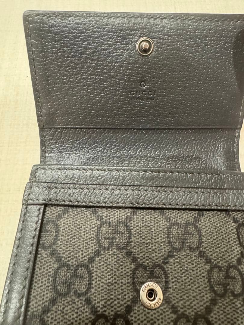 GUCCI カードケース 名刺入れ オフディア GGマーモント グレー - メルカリ