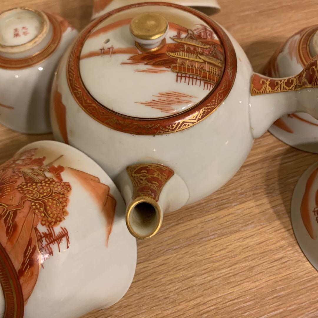 九谷焼 極密画 赤絵 急須 アンティーク - メルカリ