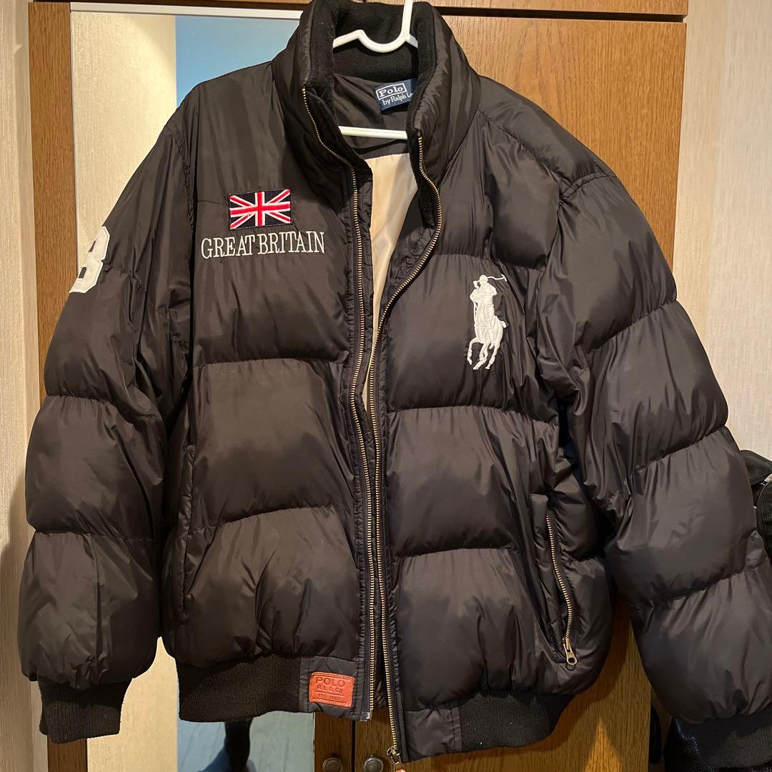 ポロラルフローレン 刺繍ロゴ L 肉厚 ダウンジャケット - メルカリ