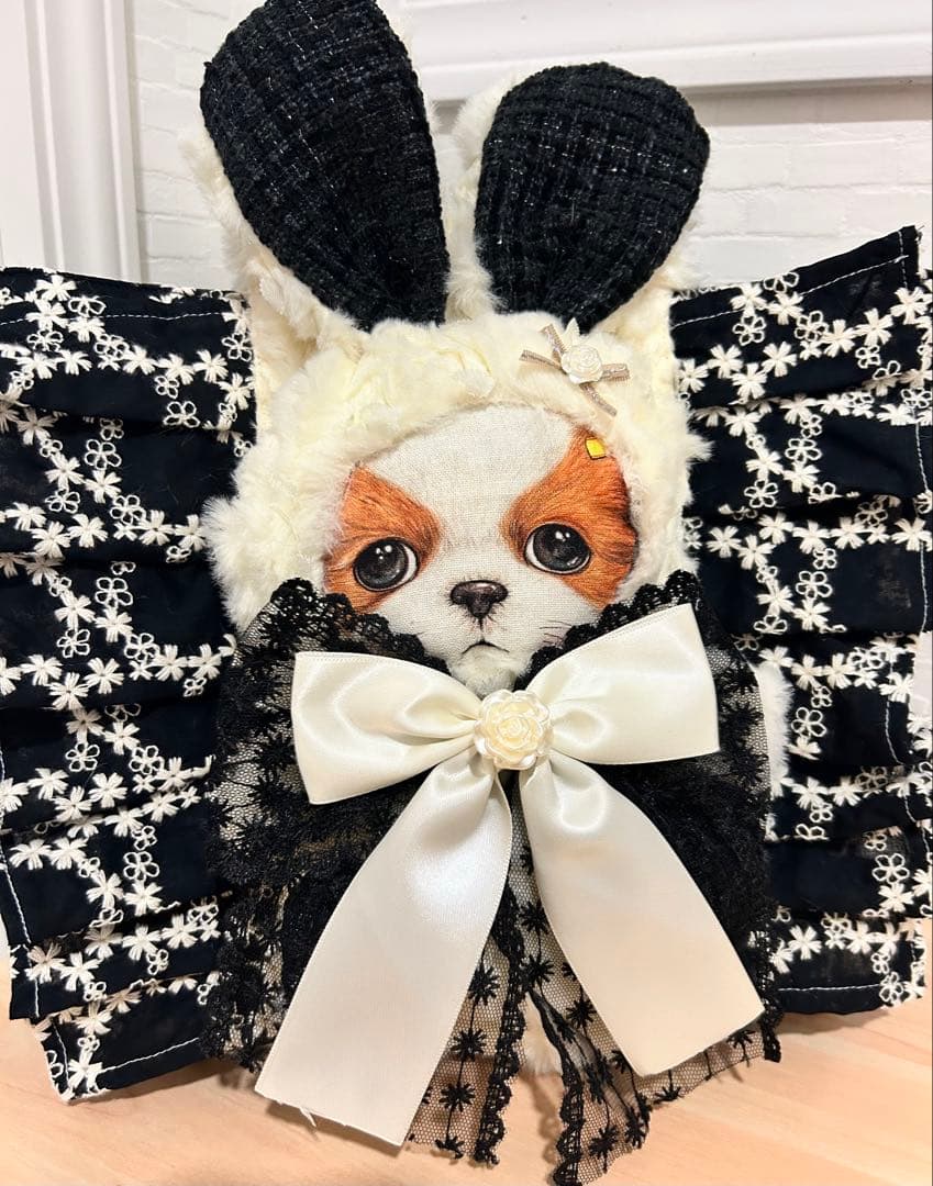 コヤンイサムチョン アンコちゃん 刺繍生地 フリルトートバッグ - メルカリ