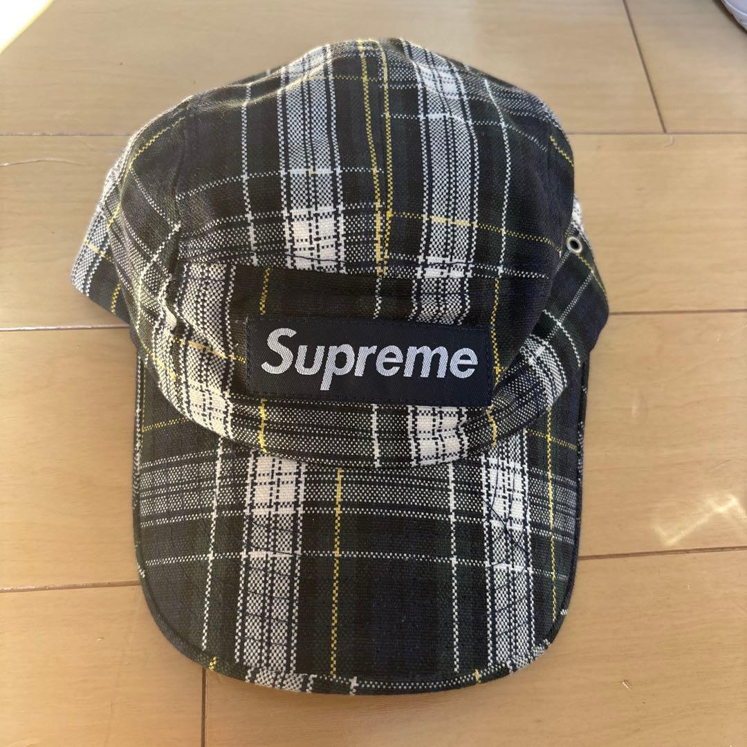 Supreme チェック柄キャップ - メルカリ