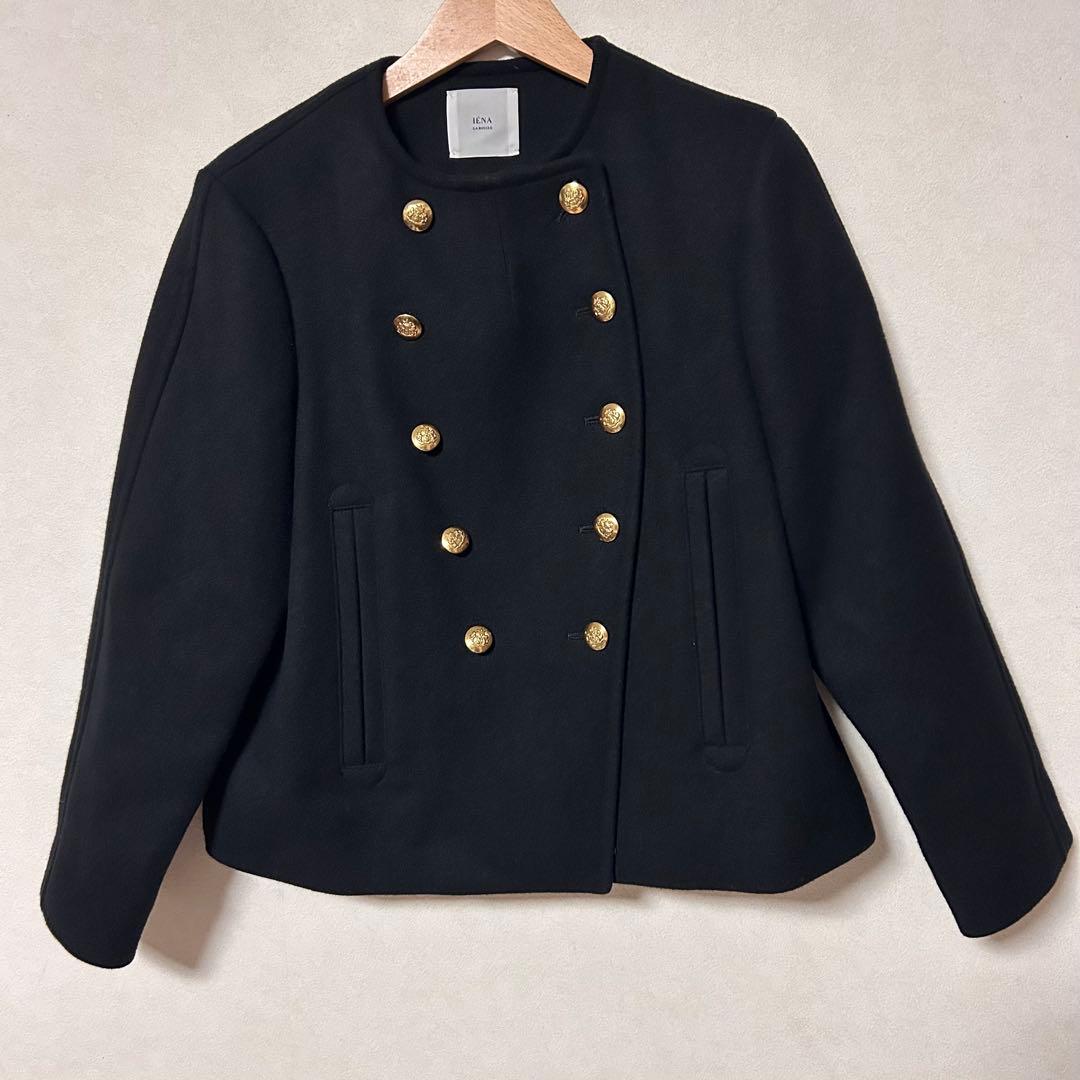 IENA LA BOUCLE 金ボタン メルトン モーターサイクルジャケット IENA LA BOUCLE（イエナラブークル） レザージャケット ライダース