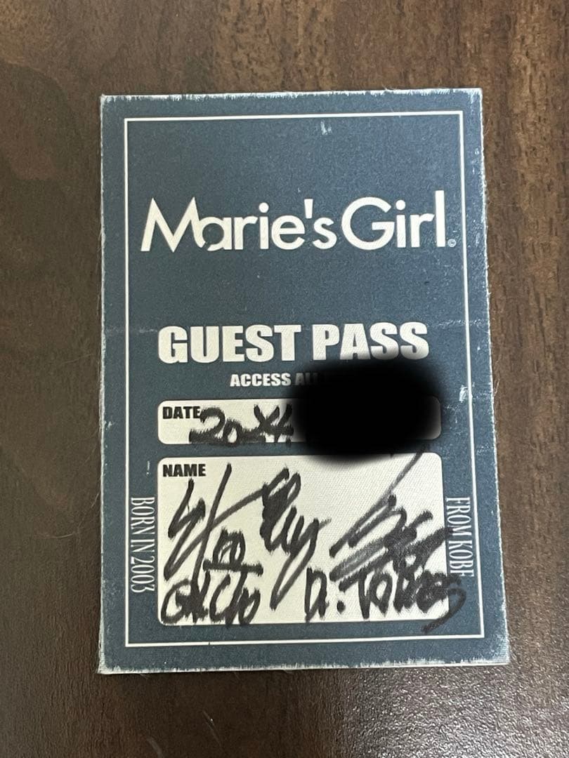 Marie's Girl セトリ サイン付きタオル パスステッカー - メルカリ