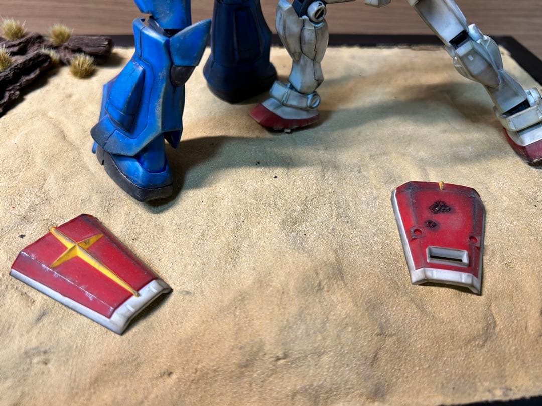 HG ガンプラ グフVSガンダム ジオラマ