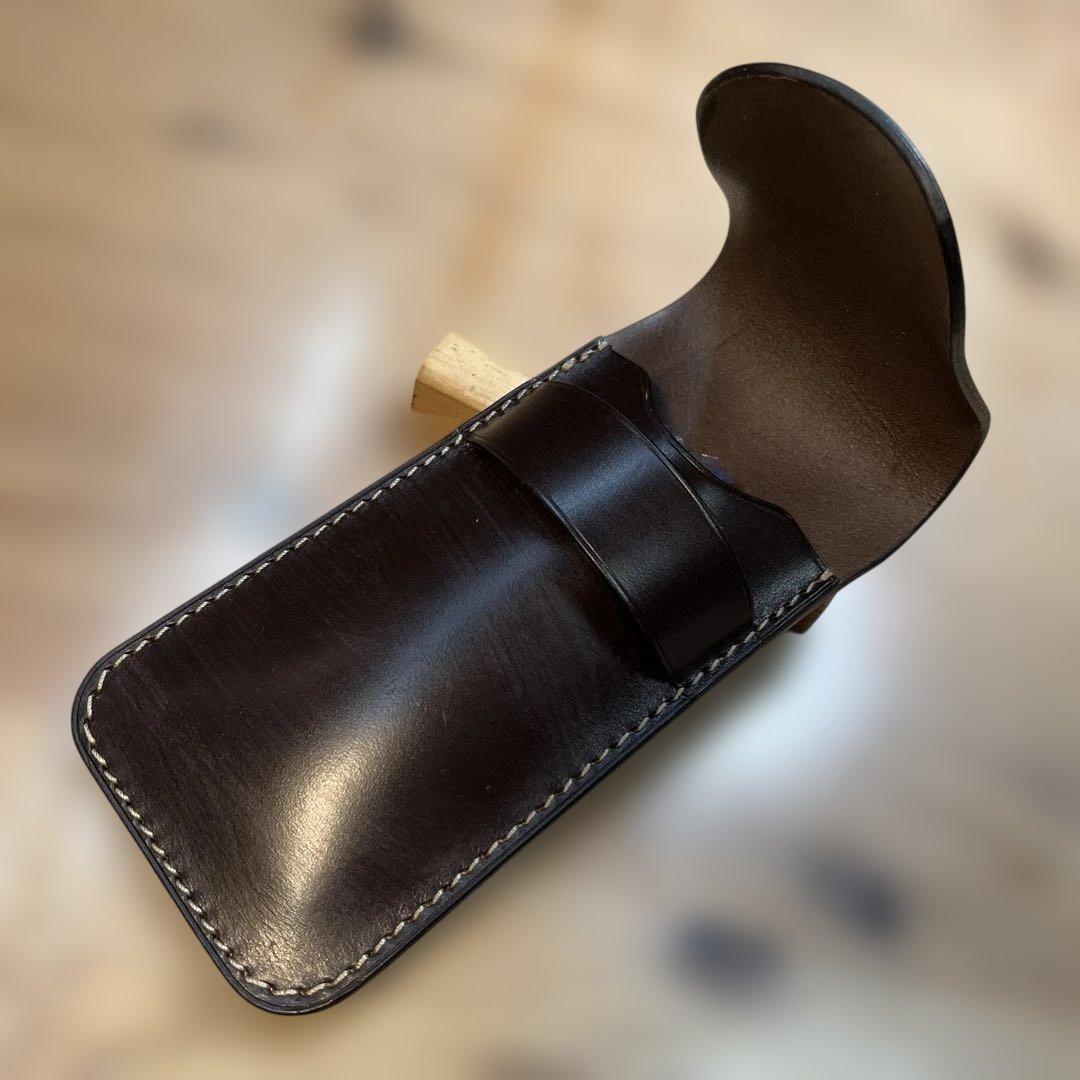 ちよぴー様オーダー品】A5 ブックカバー レッド ブラウン ペンケース