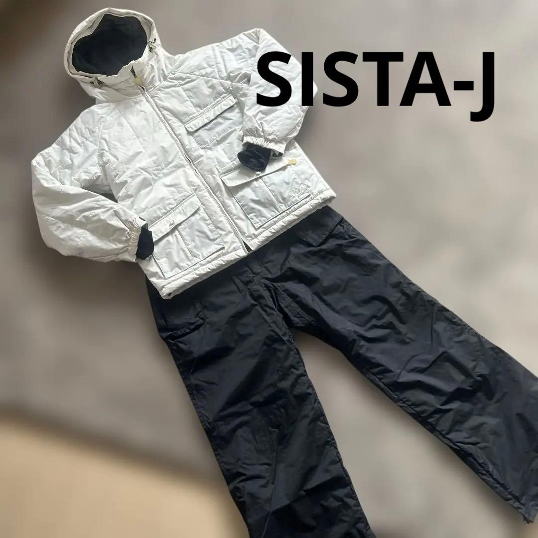 SISTA-J スキーウェア Mサイズ ホワイト/ブラック スノーボードウェア SISTA.J シスタージェイ スノーボード スキー
