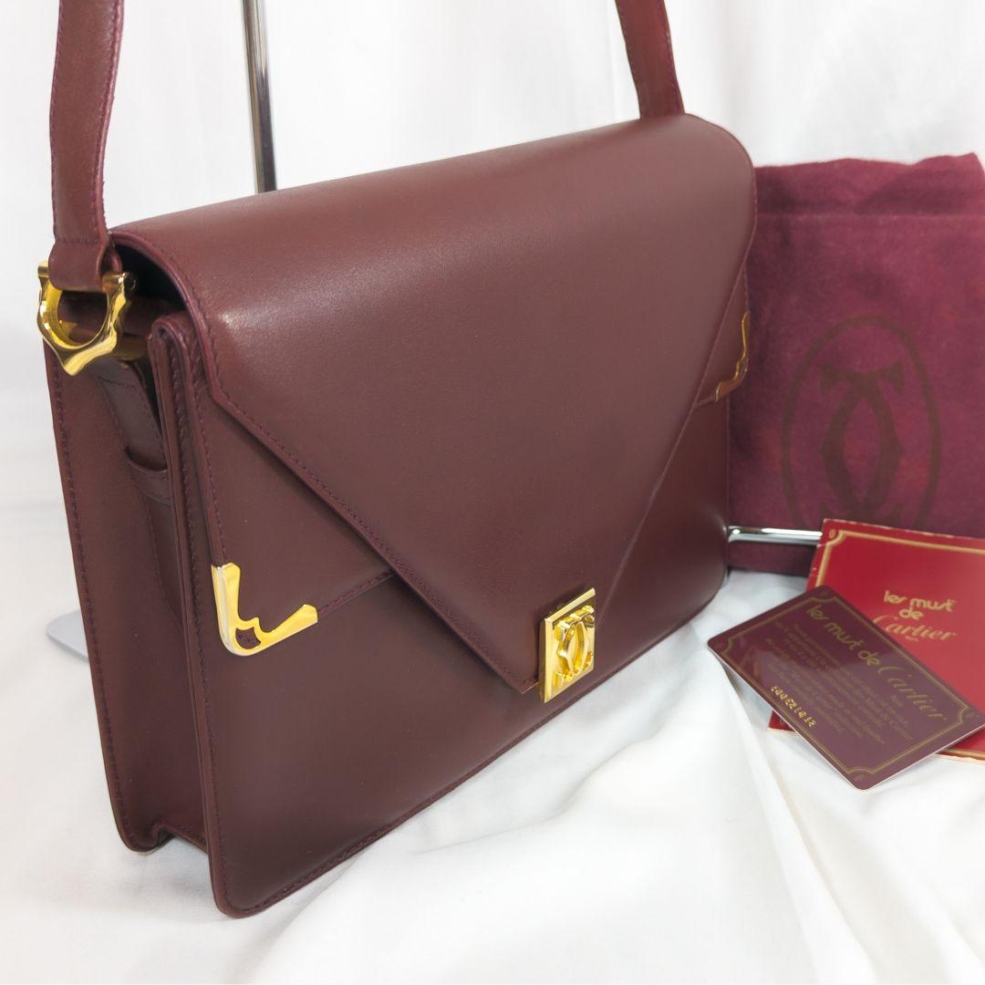 カルティエ マストラ ショルダーバッグ 三角フラップ カード 保存袋