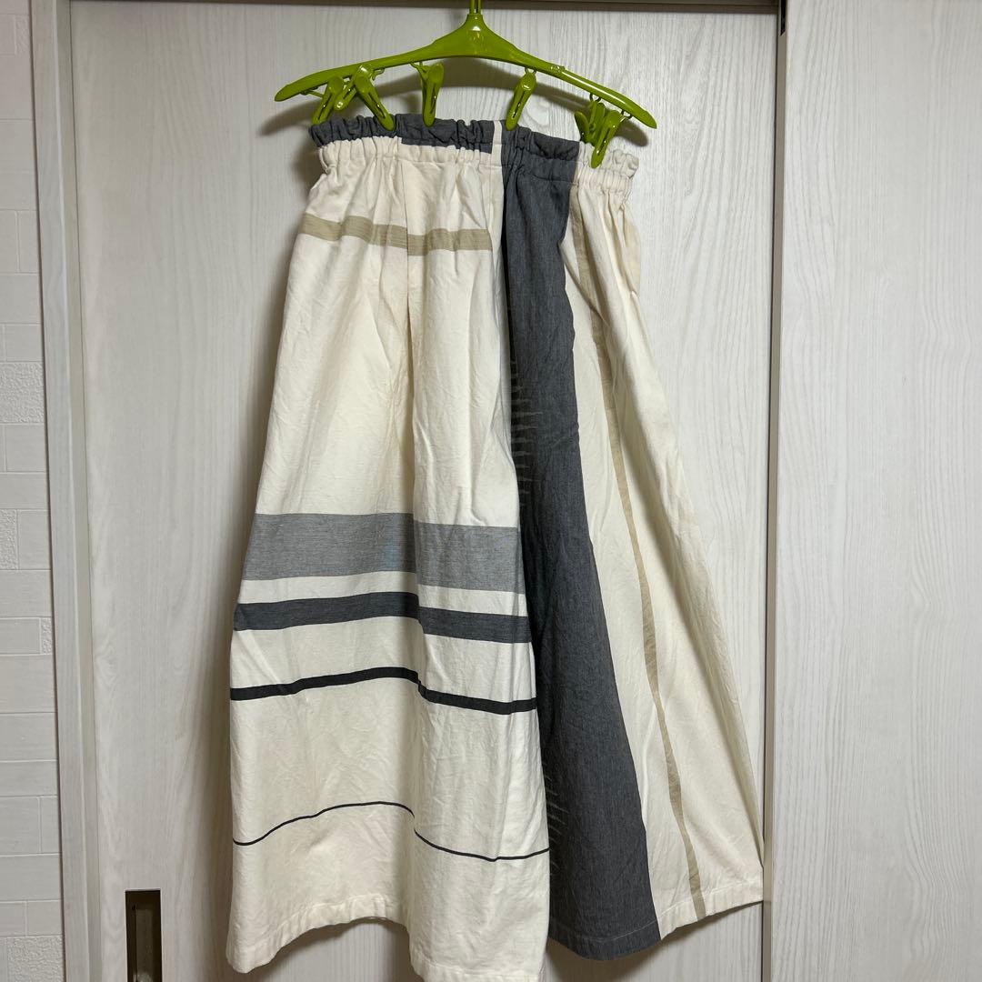 Tamaki niime タマキニイメ　ワイドパンツ　コットン　ホワイト　グレー 楽天市場】tamaki niime(タマキ ニイメ) 玉木新雌 deniime White Denim