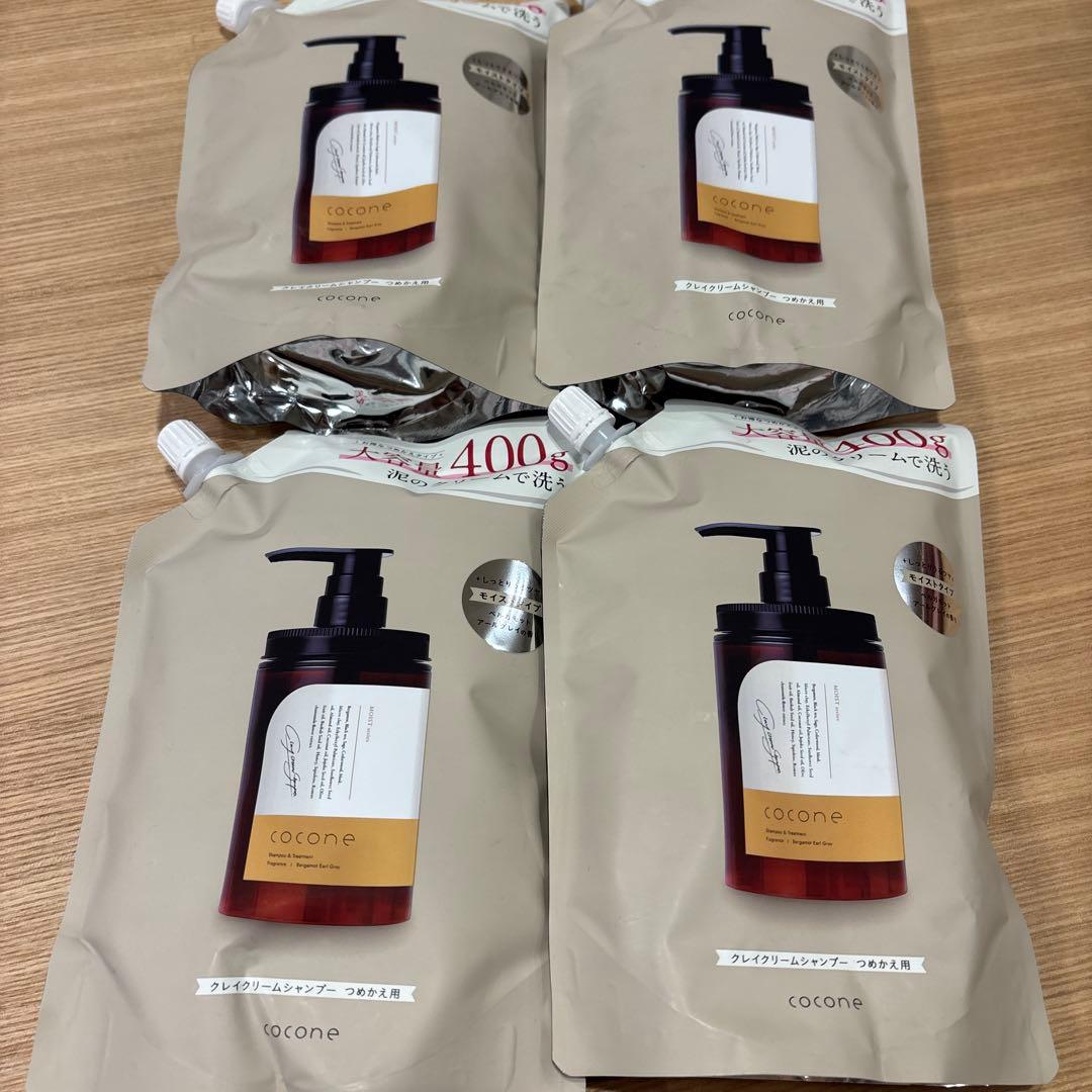 ココネ クレイクリームシャンプー モイスト 詰め替え 400g 4個セット クレイクリームシャンプー モイスト 詰め替え 400g: コスメ