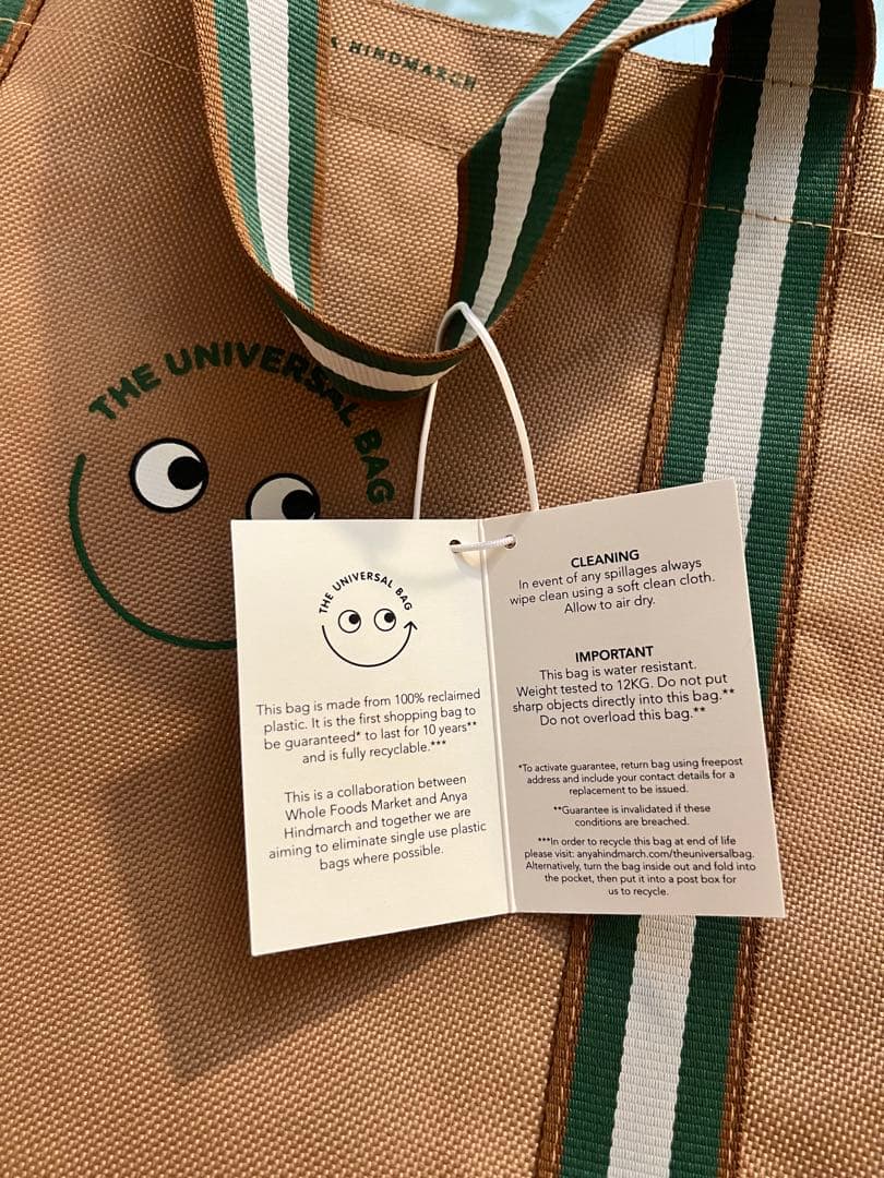 超レア！アニヤハインドマーチ エコバッグ ホールフーズマーケット