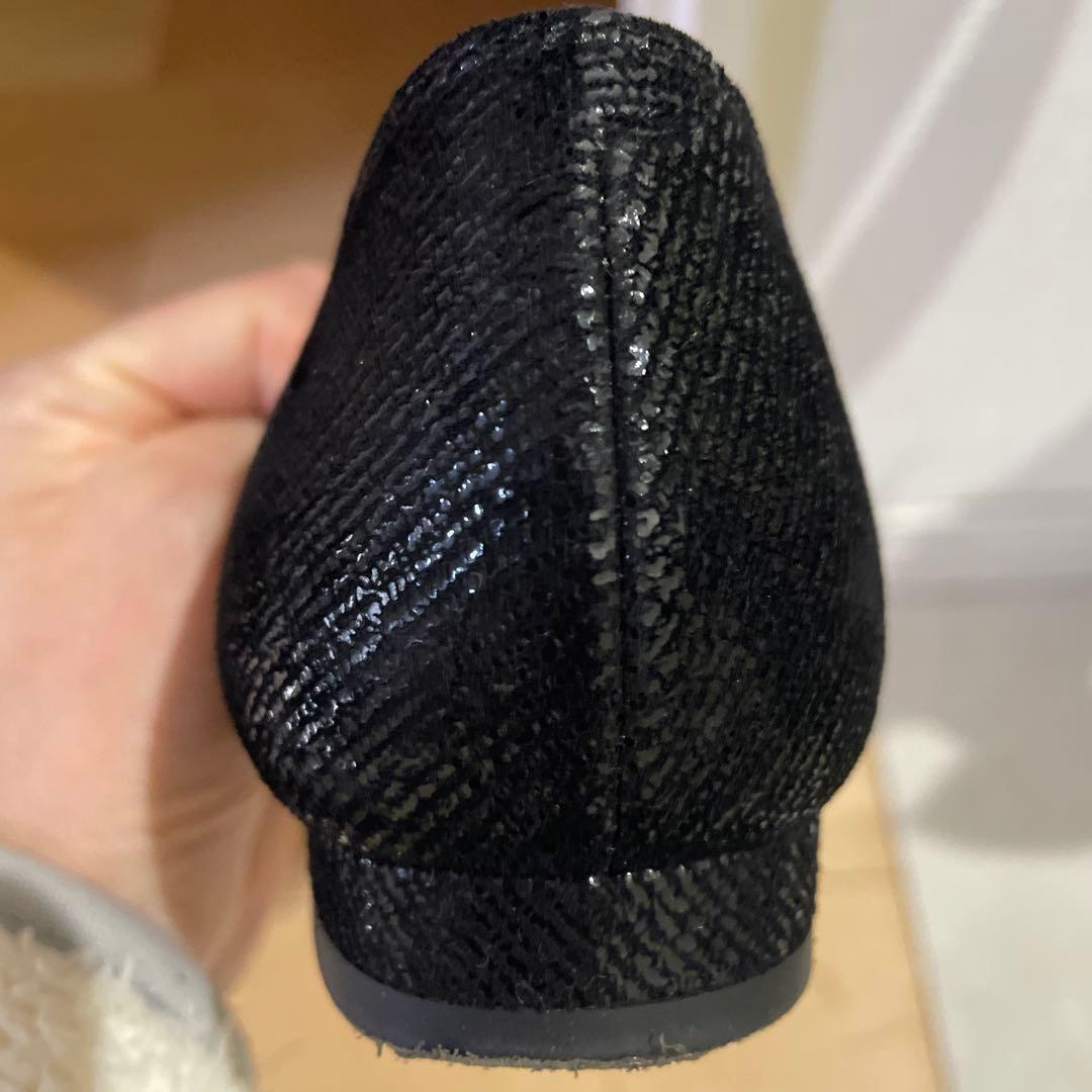 かねまつ☆ポインテッドトゥフラットシューズ 22.5cm 日本製