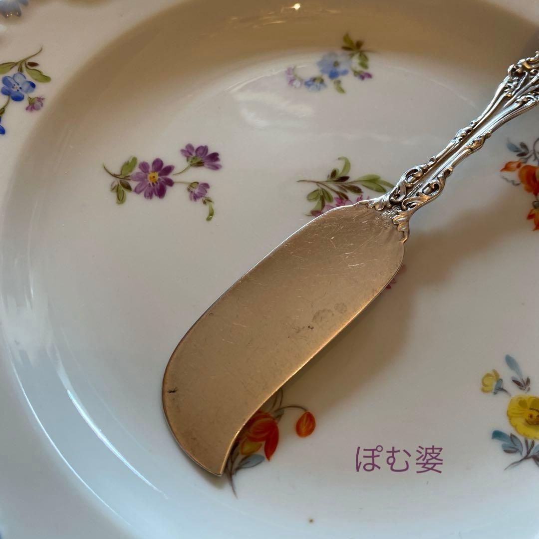 Whiting ホワイティング】純銀／バターナイフ「Lily」モノグラム有り①