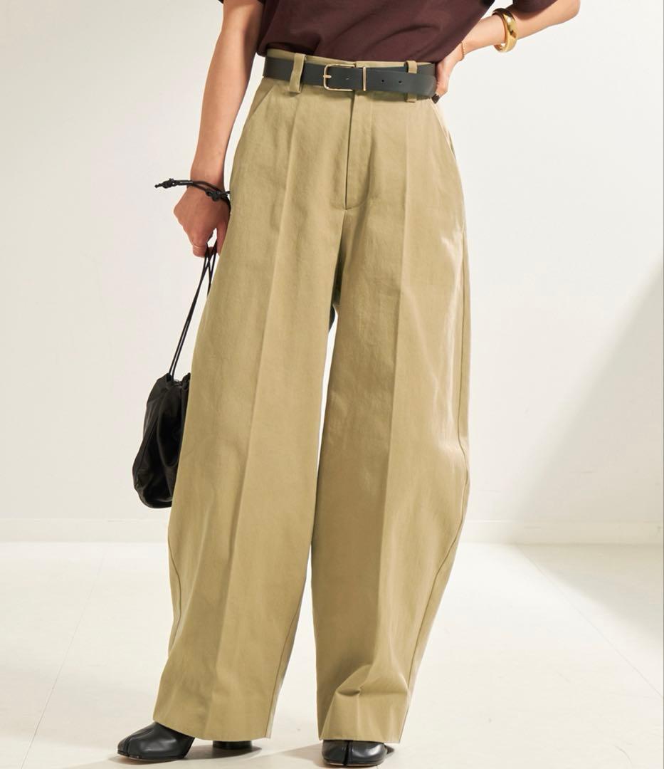 Plage☆R'IAM WIDE チノパンツ キャメル 34 - メルカリ