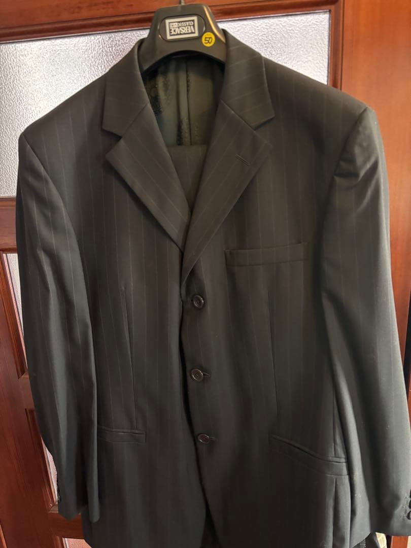 VERSACE CLASSIC V2 スーツジャケット ダークグレー versace classic v2 stripe set up suit | weekend
