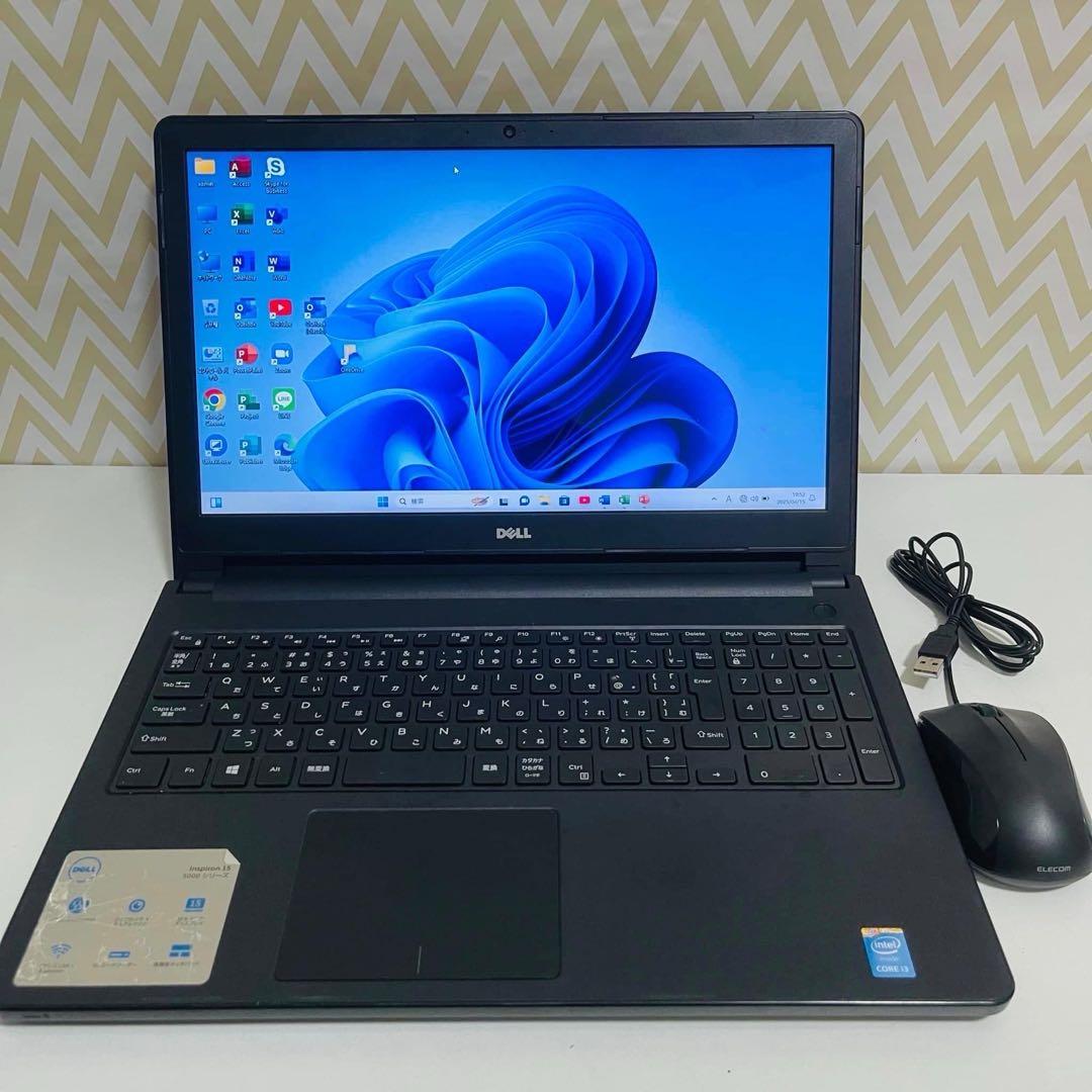 T290 DellノートパソコンWEBカメラSSDサクサク動くWindows11