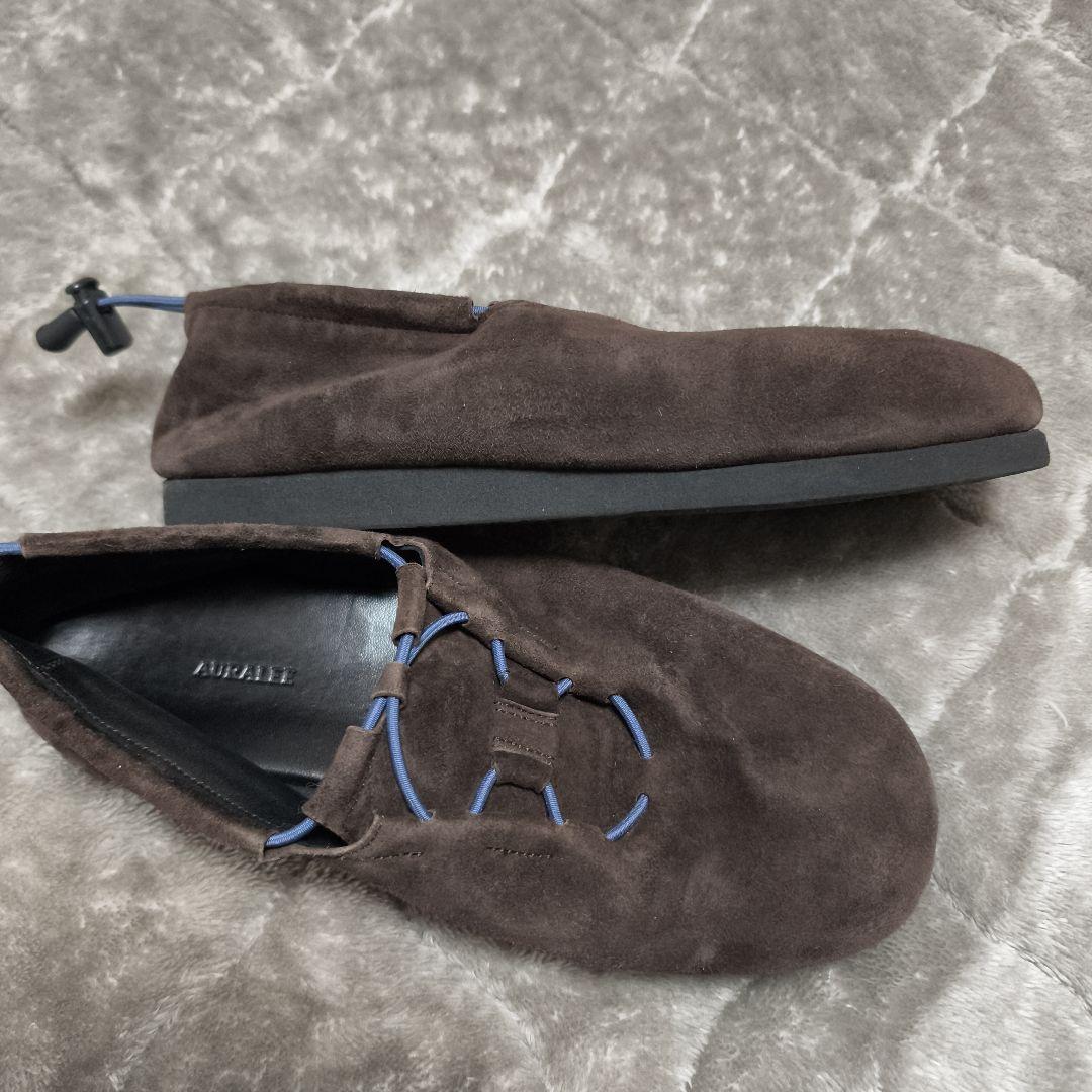 AURALEE スウェード コード モックシューズ オーラリー - メルカリ