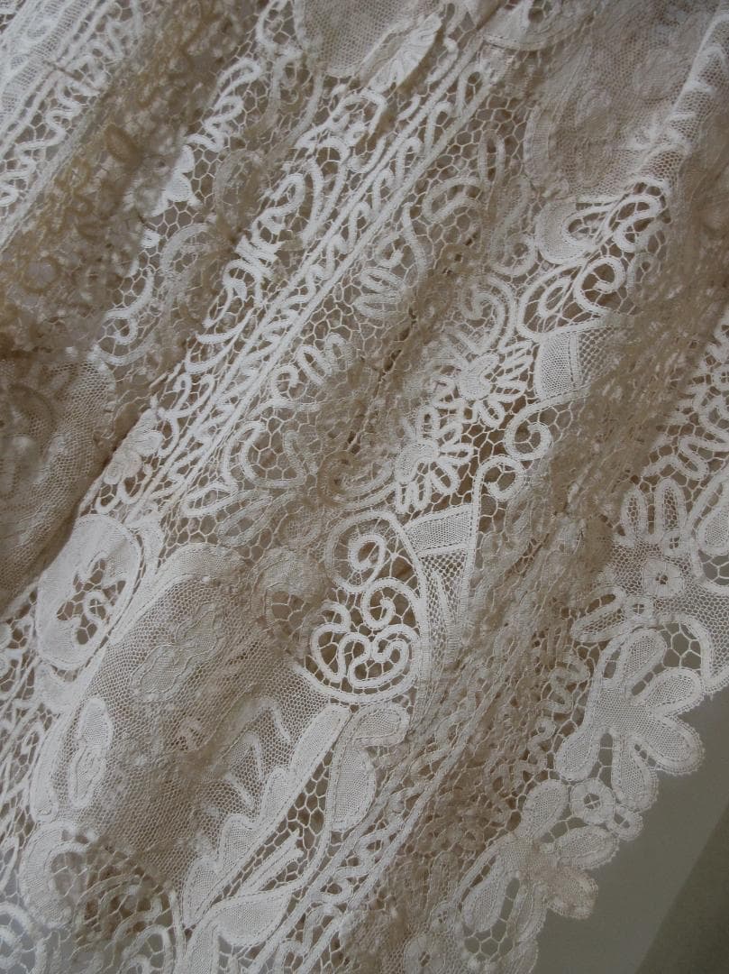 O-41)汕頭 スワトウ テーブルクロス 刺繍 レース - メルカリ