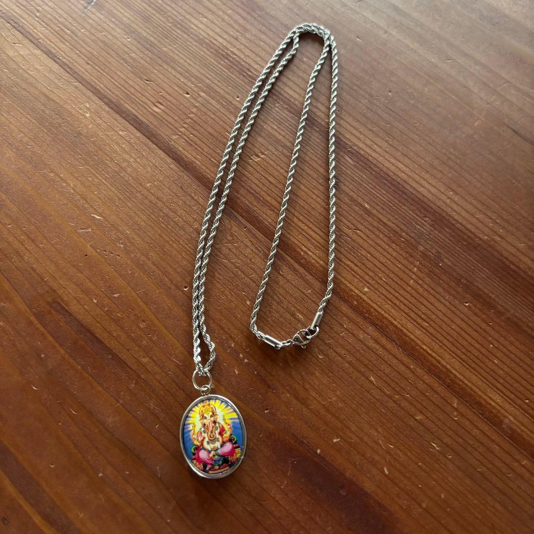 藤井風 ネックレス【☆SALE☆】オーム ガネーシャ神 ロープチェーン