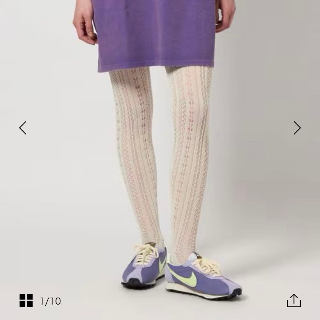 新品未使用【ROKU ロク】レースタイツ　オフホワイト　即完売品 新品未使用【ROKU ロク】レースタイツ オフホワイト 即完売品 6(ROKU