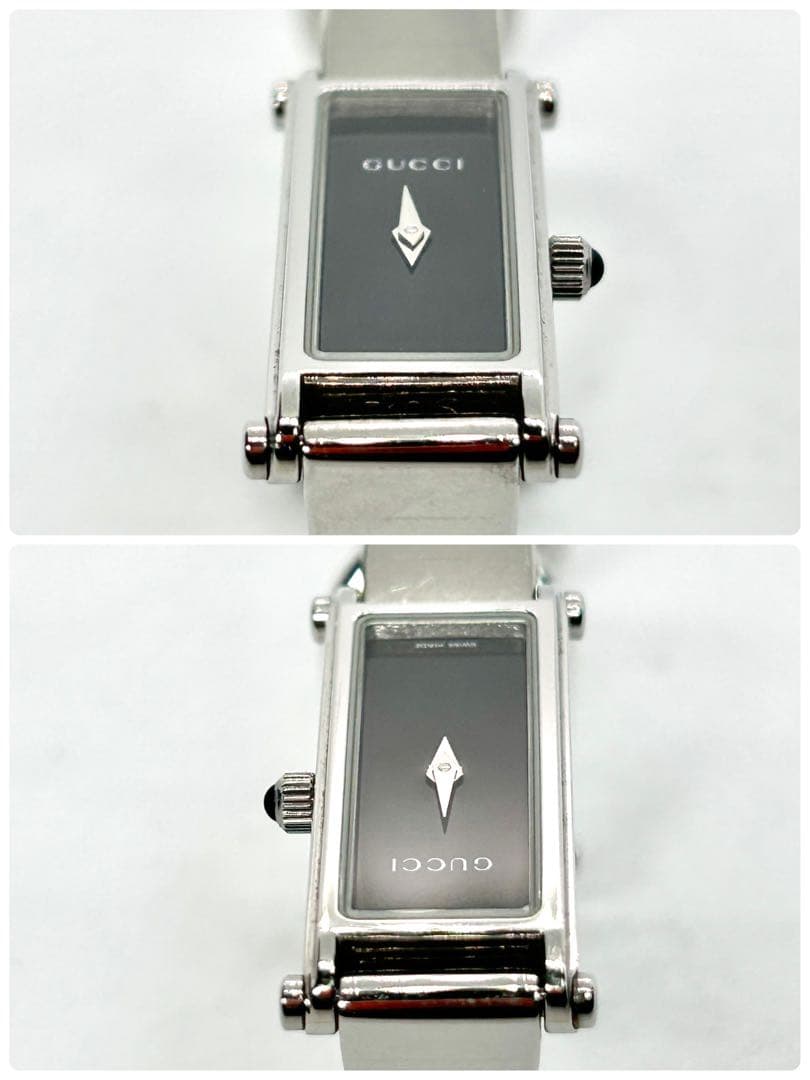 新品電池 稼働 GUCCI 1500L バングルウォッチ QZ シルバー - メルカリ