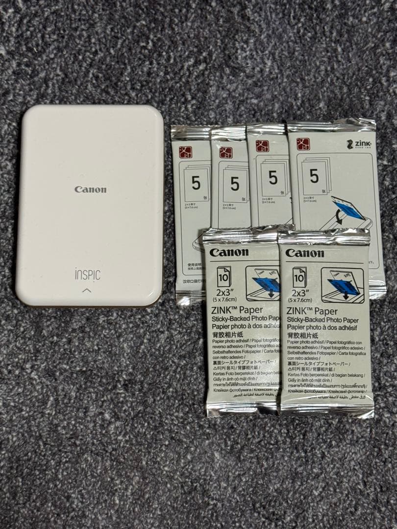 Canon inspic ＋フォトペーパーセット【お得】 Canon 【お得な用紙セット】スマホ専用ミニフォトプリンター iNSPiC