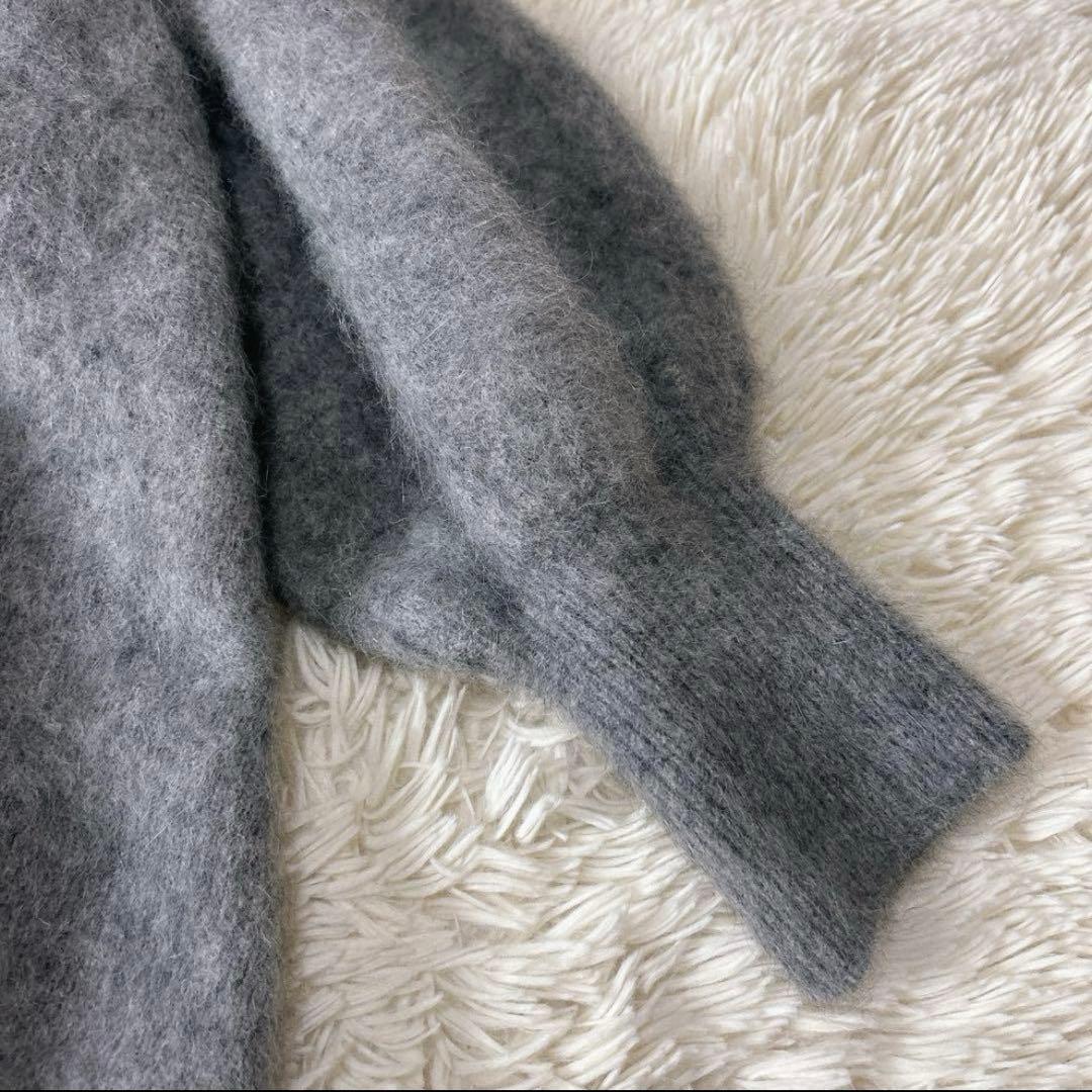 NOBLE ノーブル ラクーンファー タヌキ ファーニットパフカーディガン