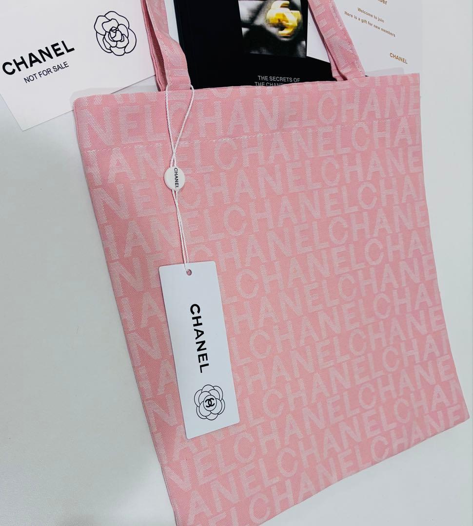 CHANEL 総柄 ピンク トートバッグ シャネルノベルティ ハンドバッグ