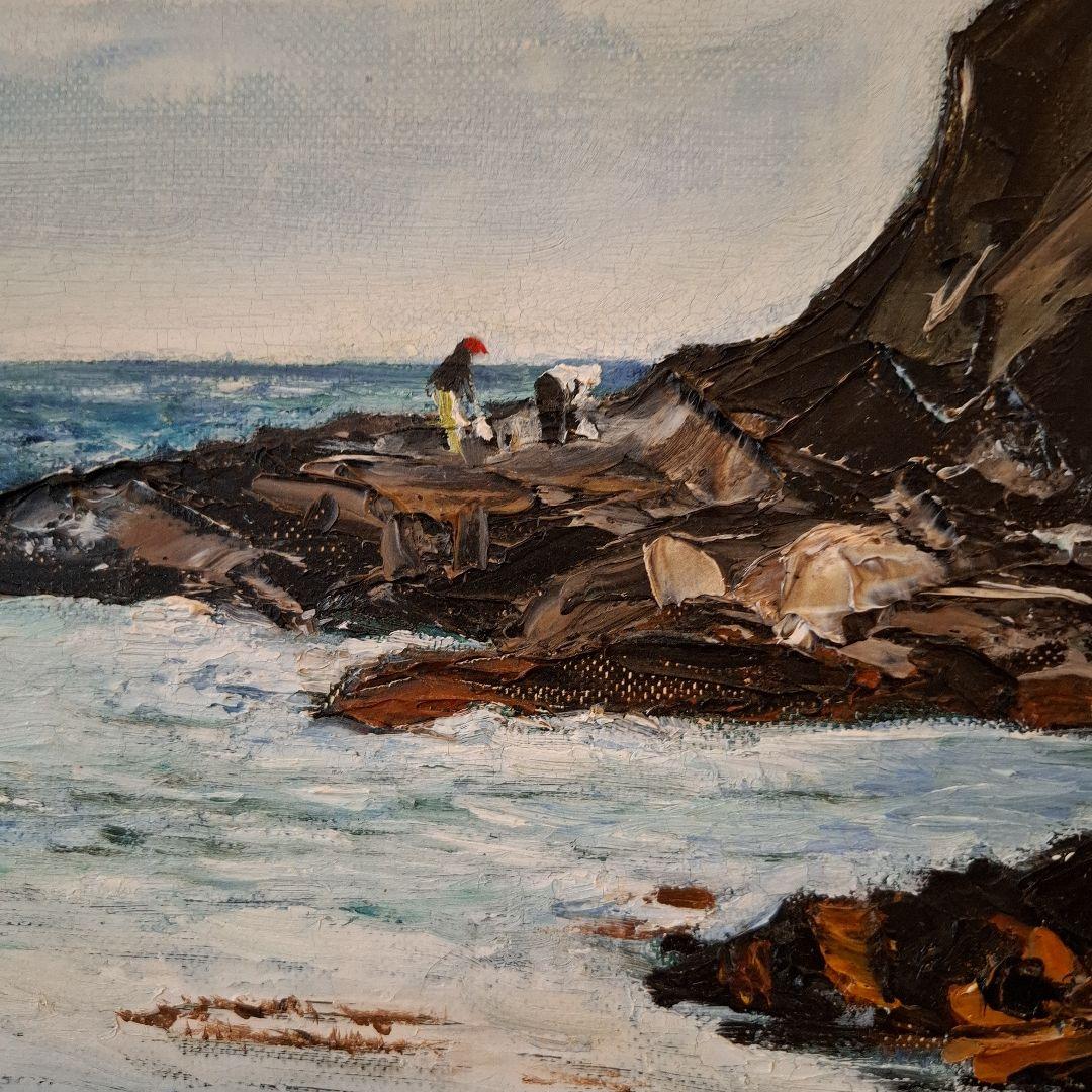 油絵 早春の磯 大平洋黒潮 M 15 - メルカリ