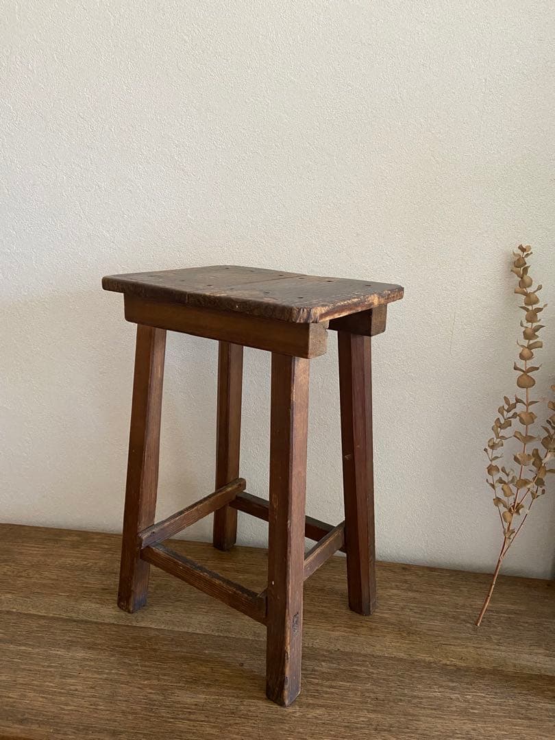 古いスツール　古道具 アンティーク 古民具 スツール 日本製 大正時代の踏み台