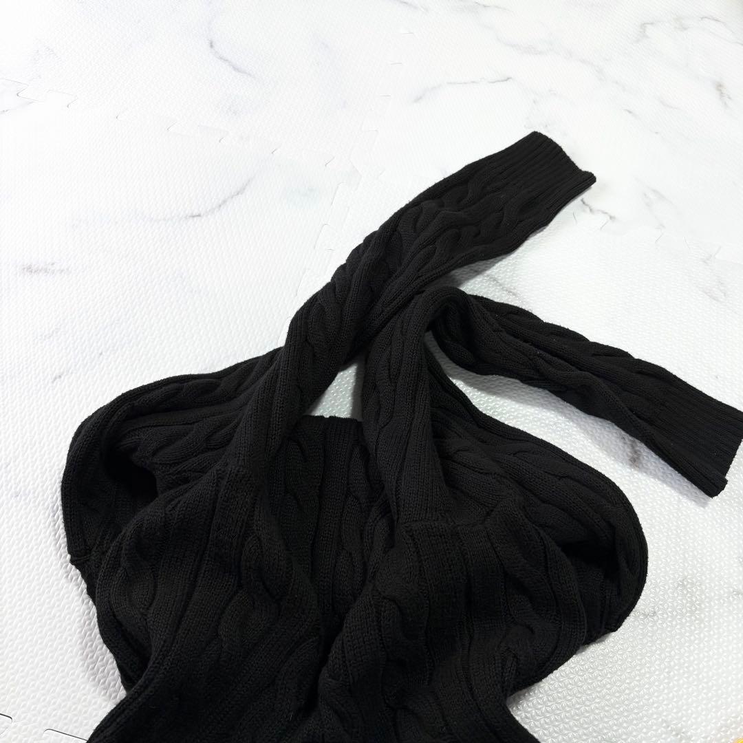 ✨美品✨ ポロラルフローレン現行QR黒 ケーブルニットM - メルカリ