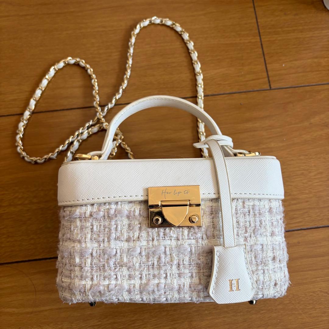 Herlipto Tweed Chain Vanity Bag ハーリップトゥ - メルカリ