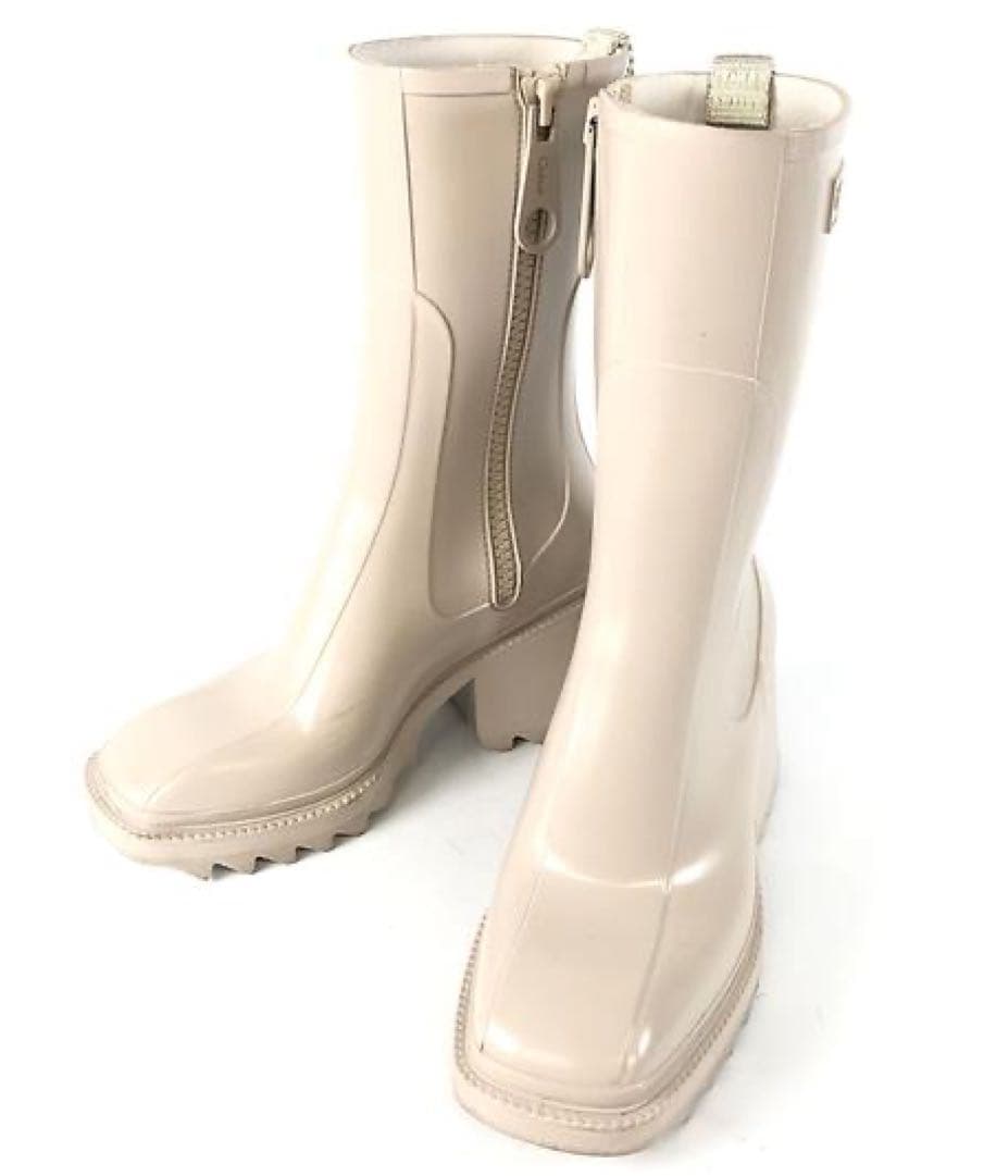 ✨格安✨クロエ　CHLOE　レインブーツ　ベージュ　36サイズ Chloe - Chloe レインブーツの通販 by p🐥 shop｜クロエならラクマ