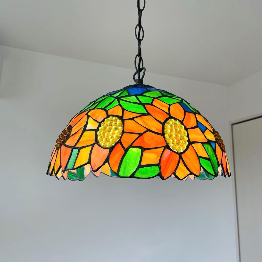 ステンドグラス ペンダントライト 豪華天井照明 ガラス工芸品 電源直結タイプ 楽天市場】A042620ステンドグラス．ペンダントライト豪華天井照明