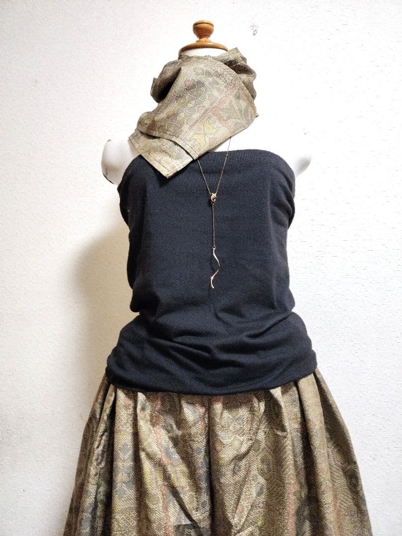 1744+1746 グランドルフィン様専用☆大島紬ガウチョパンツ＆ストール2点