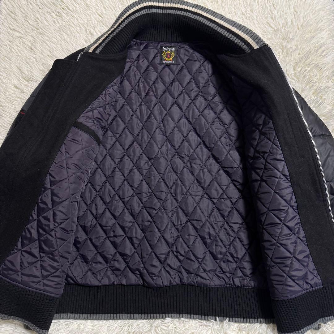 希少】schott ショット スタジャン ワッペン 4L キルティング 中綿