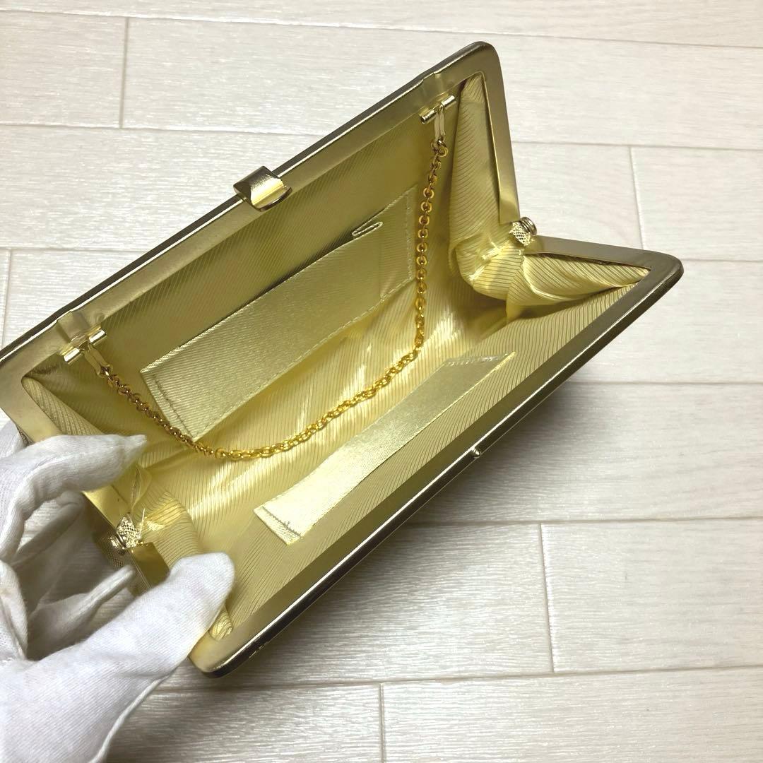 《未使用》佐賀錦　草履バッグセット　ゴールド