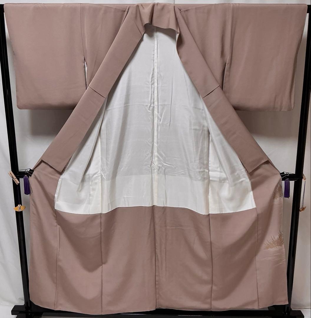 b405 正絹 袷 色留袖 比翼無し 縫紋 金駒刺繍 金彩 極美品 着物 - メルカリ