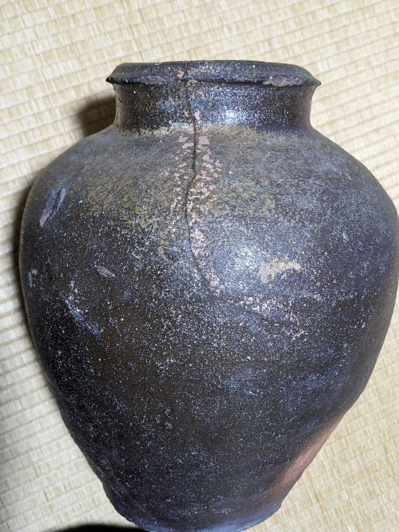 ♢古丹波 焼締め壺 穴窯時代 室町時代〜桃山時代 花器 古美術品 骨董品