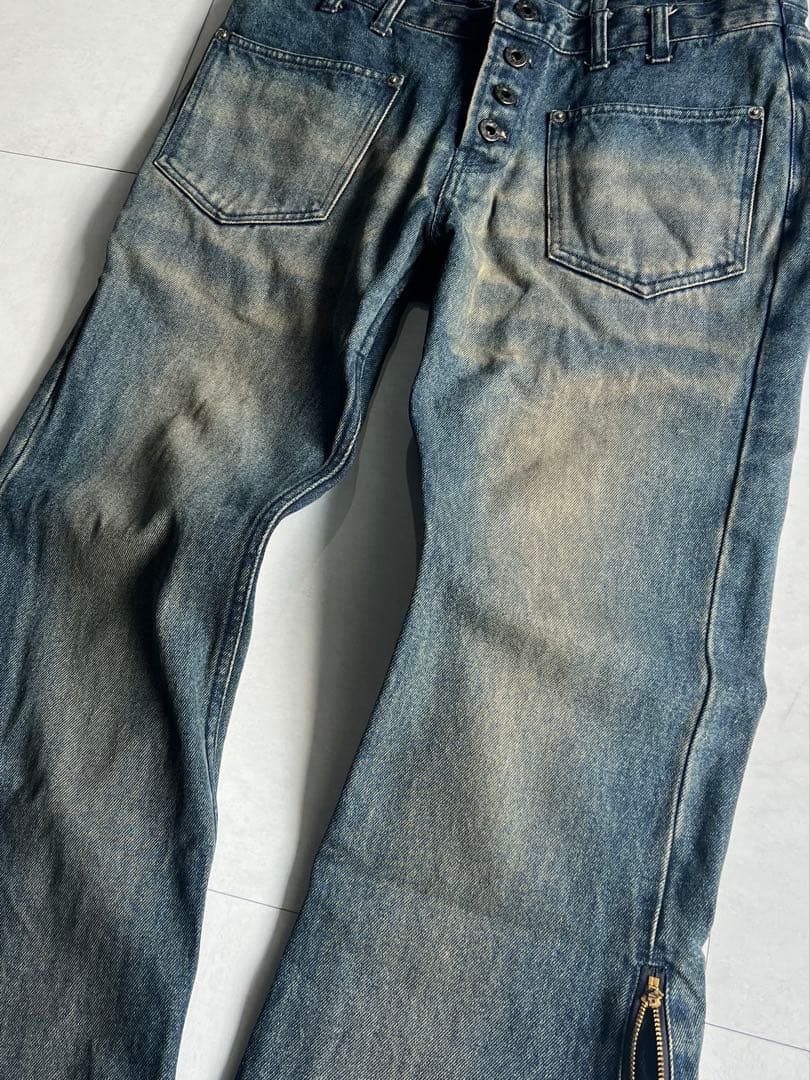 パンツ \"PPFM\" Double Waist Flared Denim