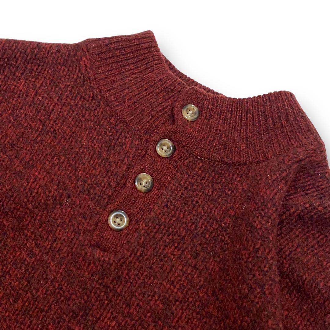 00s L.L.BEAN エルエルビーン　ウールヘンリーネックニットセーター