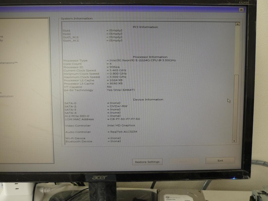 DELLPrecision第9世代XeonE-2224G/メモリなし/HDDなし - メルカリ