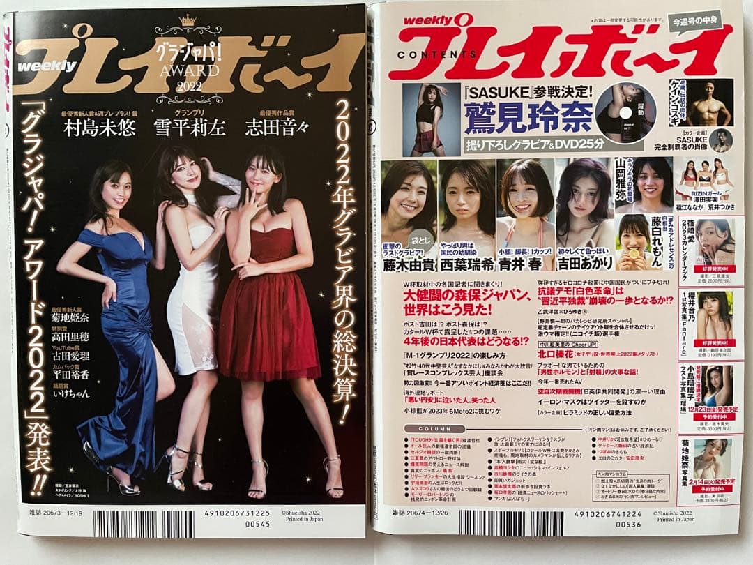 週間プレイボーイ 2022年38冊未開封DVD付きセット