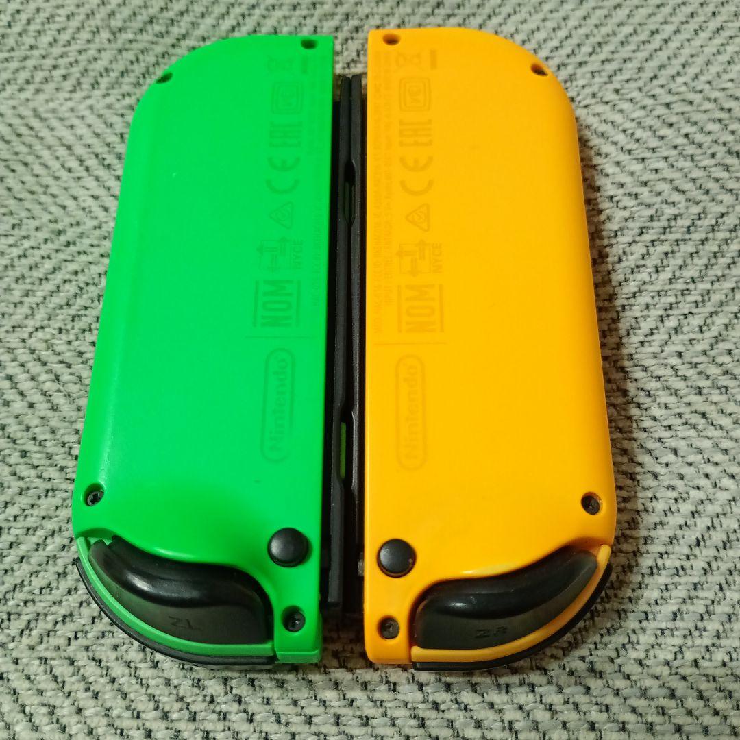 美品純正完動品】Nintendo SwitchJoy-Conグリーンオレンジ① - メルカリ