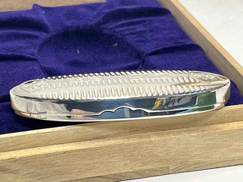 純銀 小判型 楊枝入 小物入れ 徳力本店謹製 62.1g